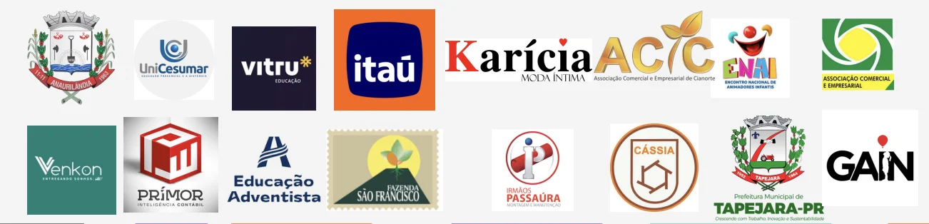 Logotipos de empresas e instituições atendidas por Israel Elias