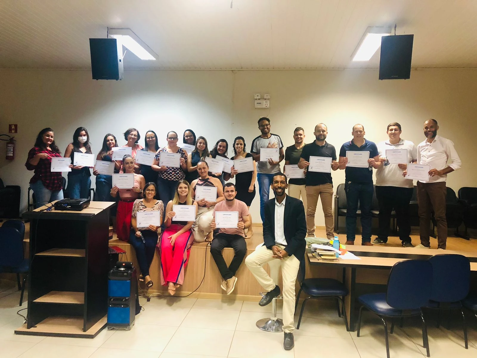Israel Elias em palestra, treinamento e interação com o público