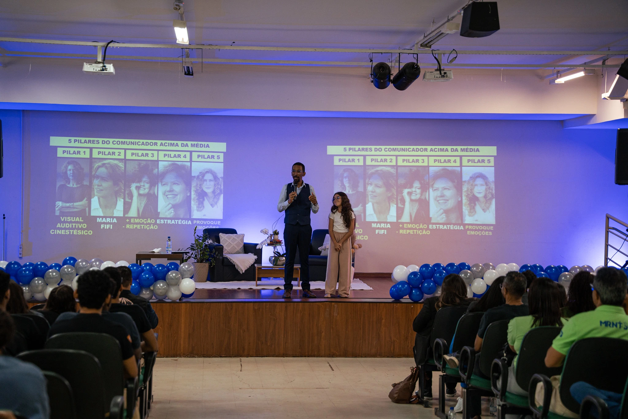 Interação com a plateia em evento